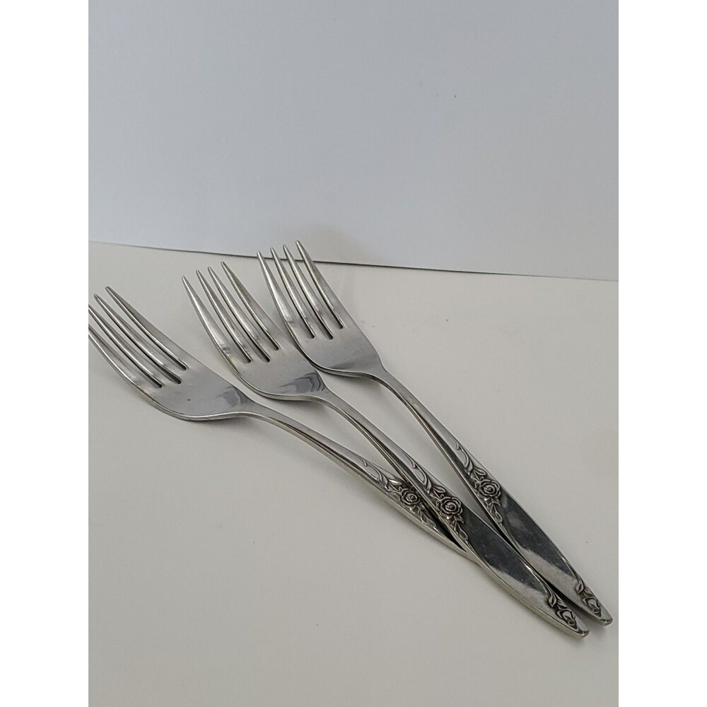 Forks-West Bend Twilight Rose (Set Of 3) Stainless Steel‎ By Oneida Silver(1979)